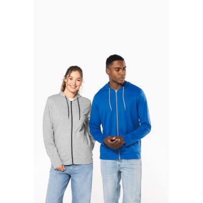 Lightweight cotton hooded sweatshirt